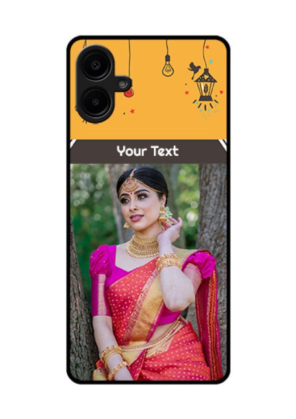 Samsung Galaxy A06 Custom Glass Phone CaseWith Family Picture And Icons