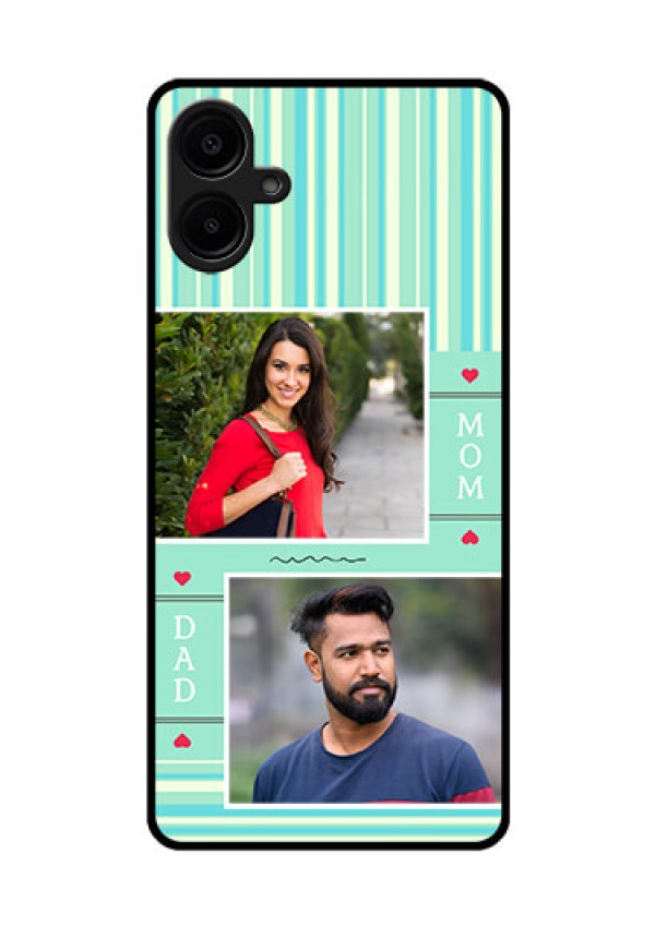 Samsung Galaxy A06 Custom Glass Phone CaseMom and Dad Pic Design