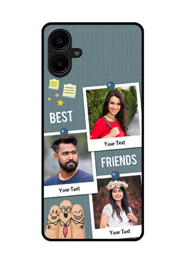 Samsung Galaxy A06 Custom Glass Phone CaseSticky Frames And Friendship Design