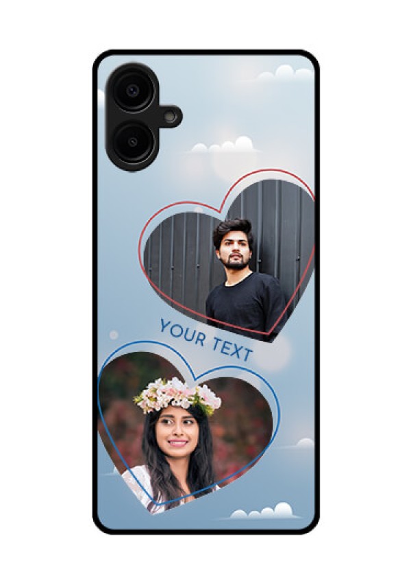 Samsung Galaxy A06 Custom Glass Phone CaseBlue Color Couple Design