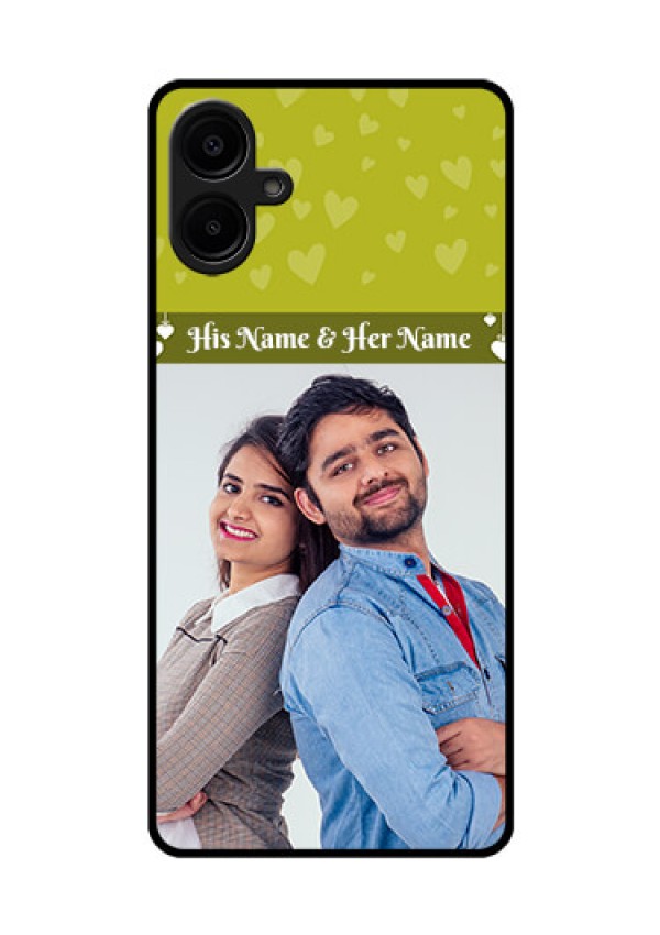 Samsung Galaxy A06 Custom Glass Phone CaseYou and Me Heart Design