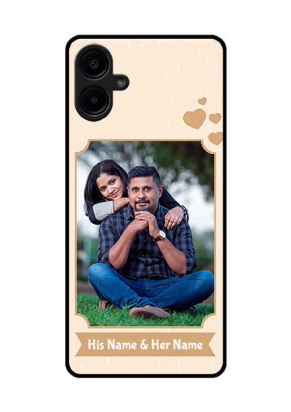 Samsung Galaxy A06 Custom Glass Phone CaseWith Confetti Love Design