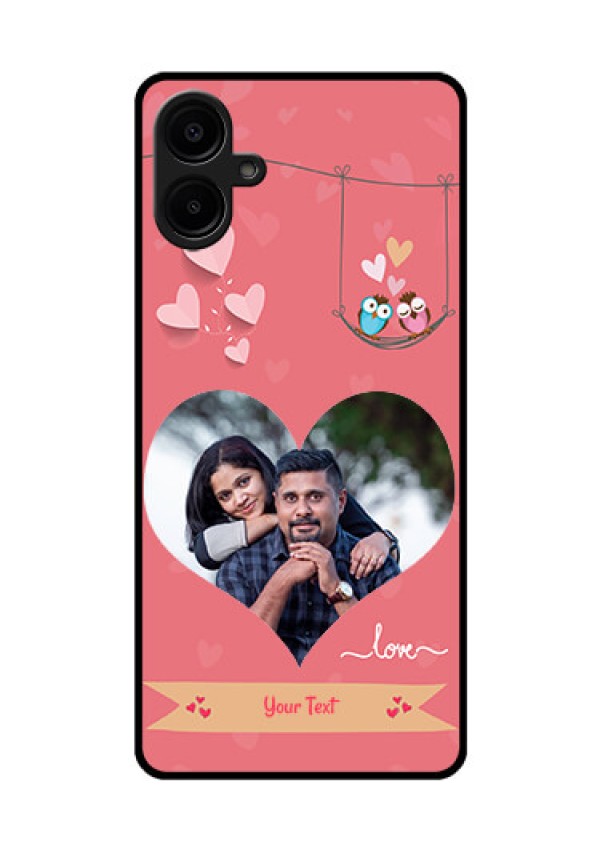 Samsung Galaxy A06 Custom Glass Phone CasePeach Color Love Design