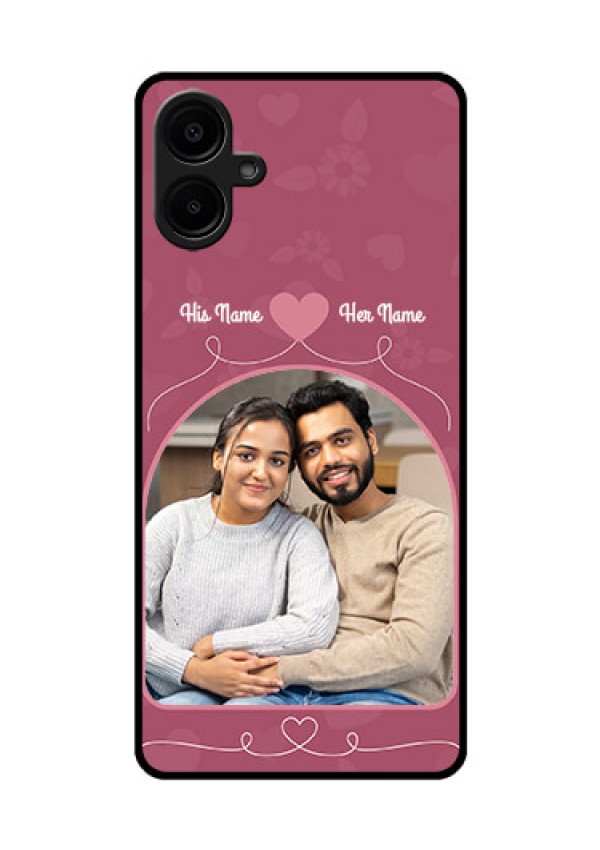Samsung Galaxy A06 Custom Glass Phone CaseLove Floral Design