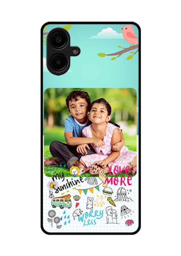 Samsung Galaxy A06 Custom Glass Phone CaseDoodle Love Design