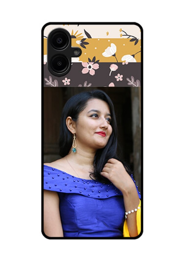 Samsung Galaxy A06 Custom Glass Phone CaseStylish Floral Design