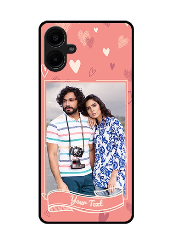 Samsung Galaxy A06 Custom Glass Phone CaseLove Doodle Art Design