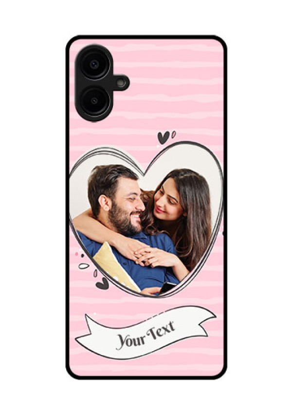 Samsung Galaxy A06 Custom Glass Phone CaseVintage Heart Design