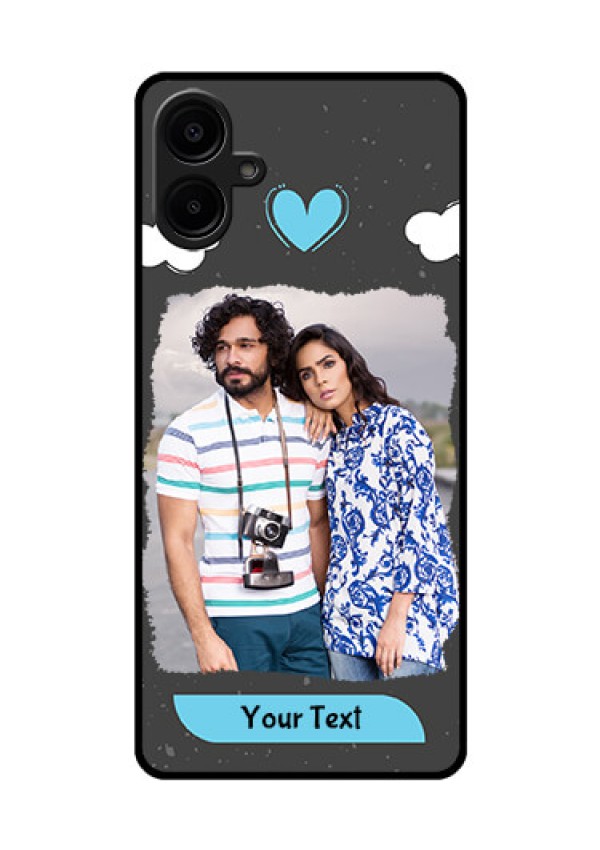 Samsung Galaxy A06 Custom Glass Phone CaseSplashes With Love Doodles Design