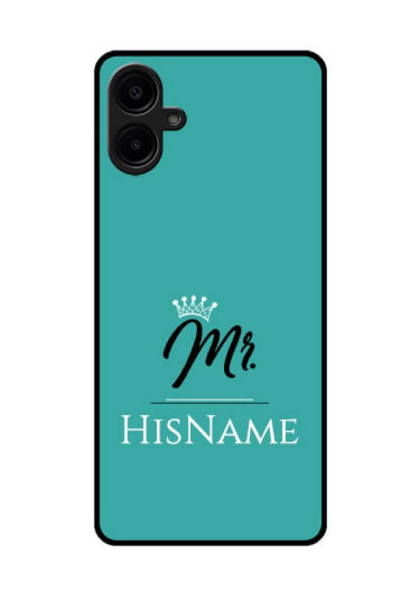 Samsung Galaxy A06 Custom Glass Phone CaseMr With Name Design