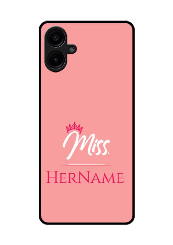 Samsung Galaxy A06 Custom Glass Phone CaseMrs With Name Design