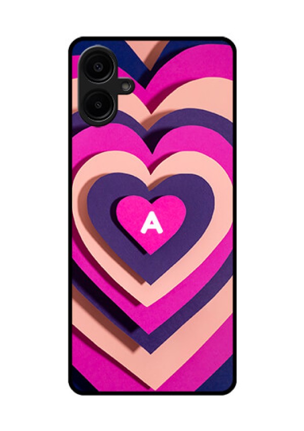 Samsung Galaxy A06 Custom Glass Phone CaseCute Heart Pattern Design