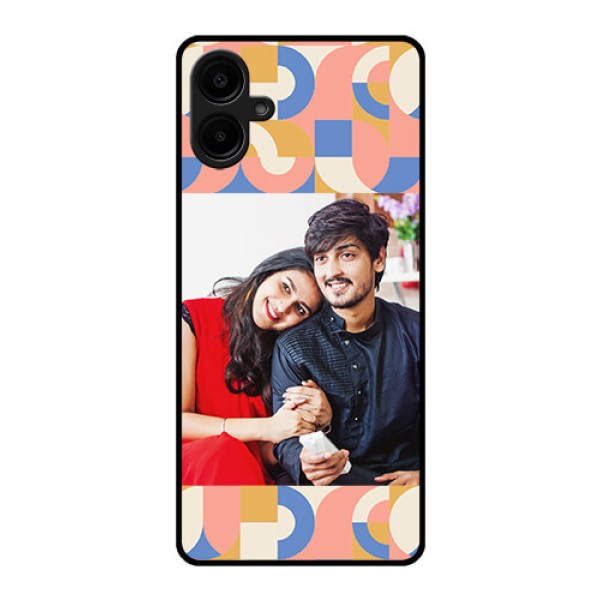 Samsung Galaxy A06 Custom Glass Phone CaseSemi - Circle Maze Pattern Design