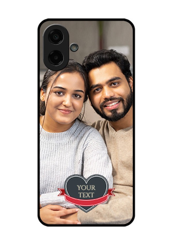 Samsung Galaxy A07 Custom Glass Phone Case - Just Married Couple Design