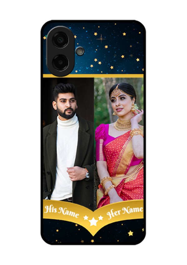Samsung Galaxy A07 Custom Glass Phone Case - Galaxy Stars Backdrop Design