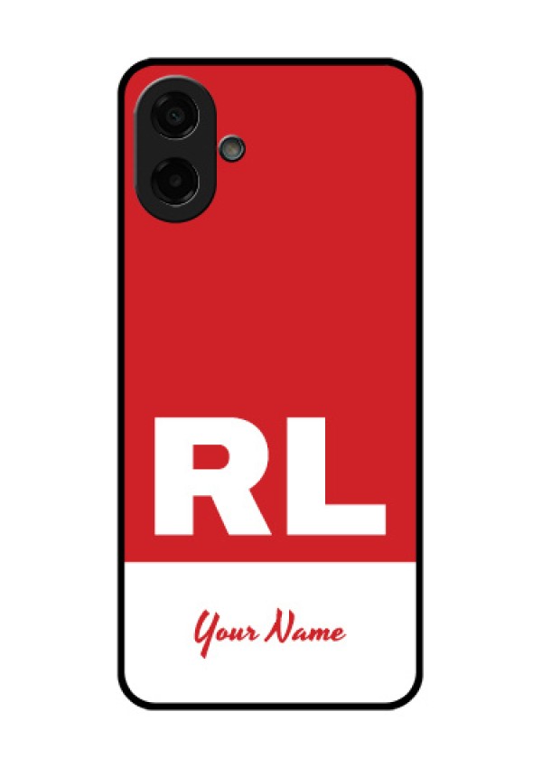 Samsung Galaxy A07 Custom Glass Phone Case - Dual Tone Custom Text Design