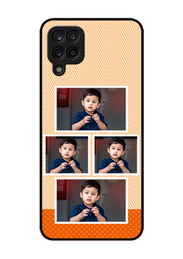 Galaxy A12 Photo Printing on Glass Case - Bulk Photos Upload Design