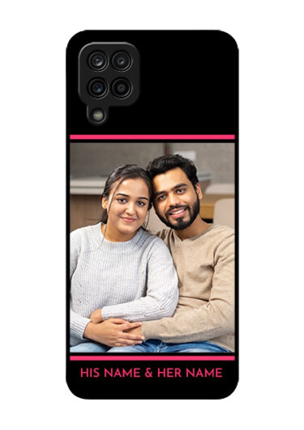 Galaxy A12 Custom Glass Mobile Case - with Add Text Design