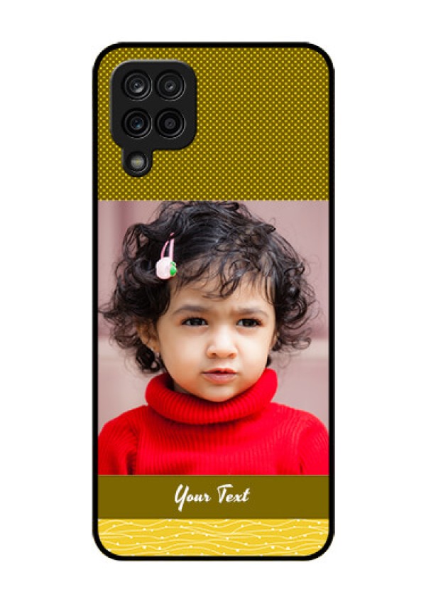 Galaxy A12 Custom Glass Phone Case - Simple Green Color Design