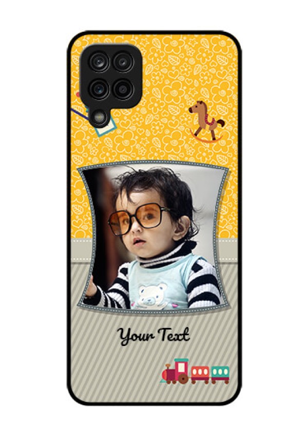 Galaxy A12 Personalized Glass Phone Case - Baby Picture Upload Design