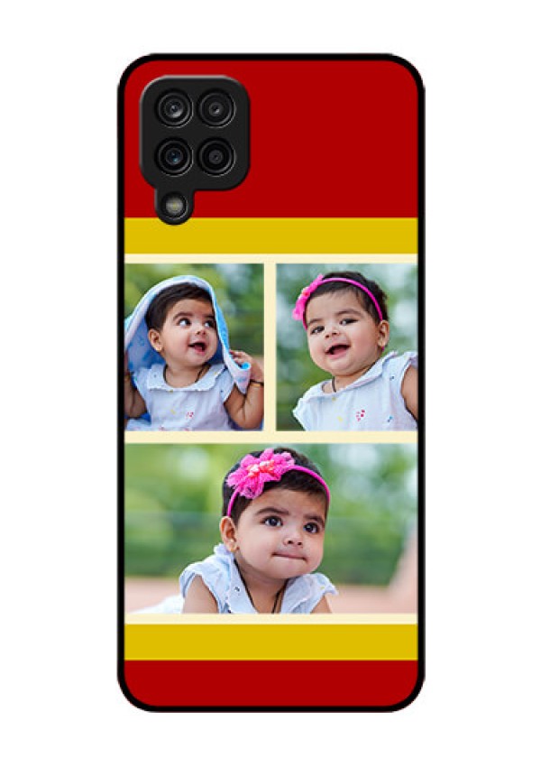 Galaxy A12 Custom Glass Mobile Case - Multiple Pic Upload Design