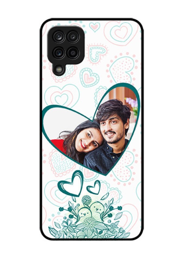 Galaxy A12 Photo Printing on Glass Case - Premium Couple Design