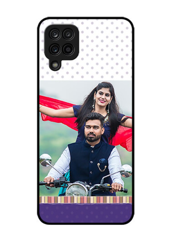 Galaxy A12 Photo Printing on Glass Case - Cute Family Design