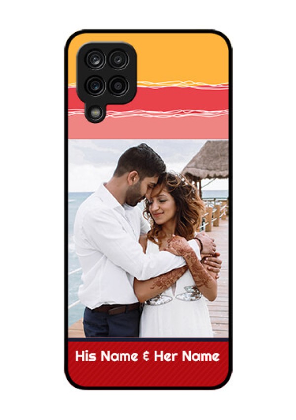 Galaxy A12 Custom Glass Mobile Case - Colorful Case Design