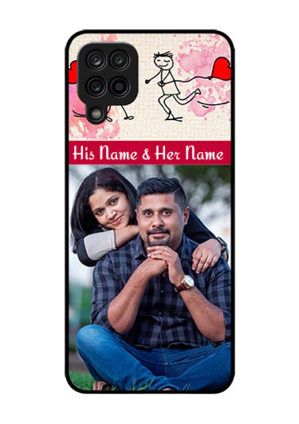 Galaxy A12 Photo Printing on Glass Case - You and Me Case Design