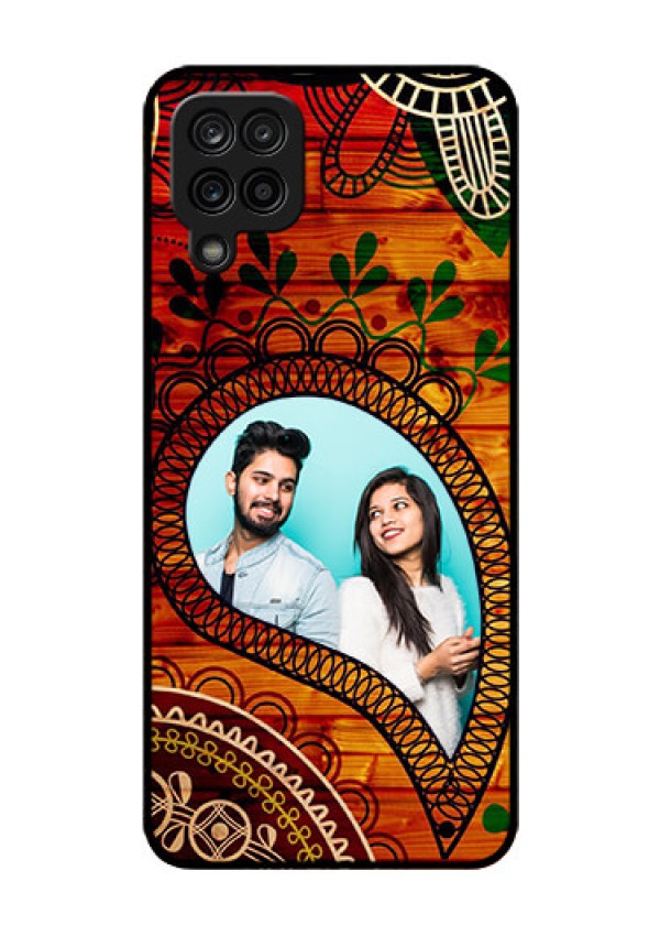 Galaxy A12 Personalized Glass Phone Case - Abstract Colorful Design