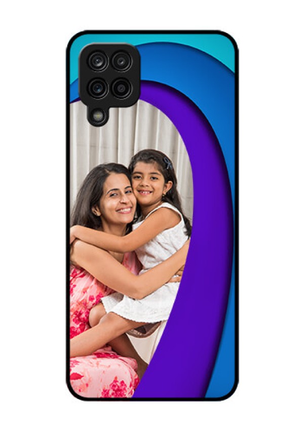 Galaxy A12 Photo Printing on Glass Case - Simple Pattern Design