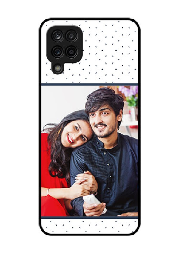 Galaxy A12 Personalized Glass Phone Case - Premium Dot Design