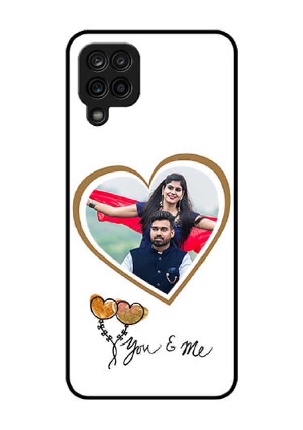 Galaxy A12 Custom Glass Mobile Case - You & Me Design