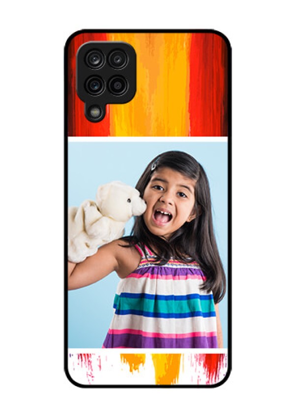 Galaxy A12 Personalized Glass Phone Case - Multi Color Design