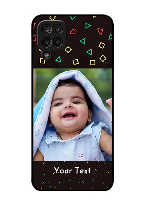 Galaxy A12 Custom Glass Phone Case - with confetti birthday design