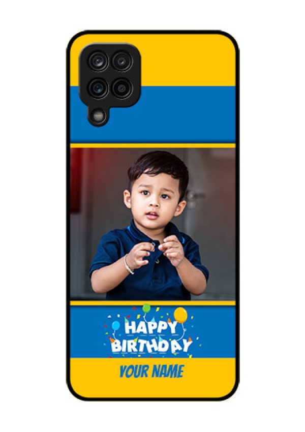 Galaxy A12 Custom Glass Mobile Case - Birthday Wishes Design