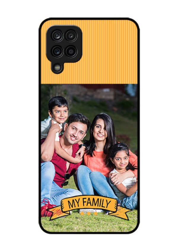 Galaxy A12 Custom Glass Phone Case - My Family Design