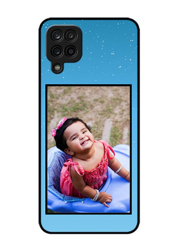 Galaxy A12 Custom Glass Mobile Case - Wave Pattern Colorful Design