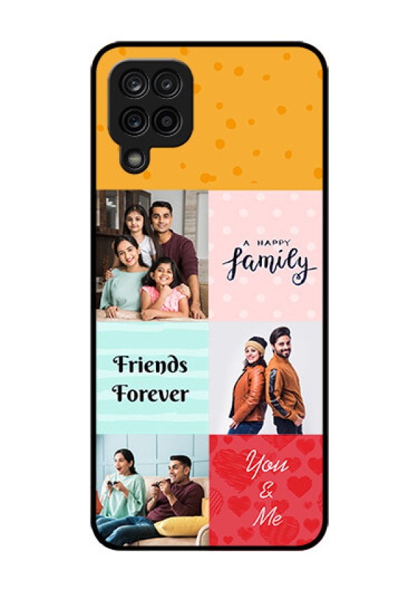 Galaxy A12 Personalized Glass Phone Case - Images with Quotes Design