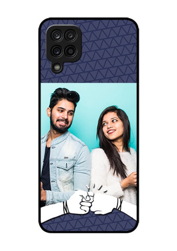 Galaxy A12 Photo Printing on Glass Case - with Best Friends Design 