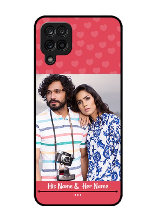 Galaxy A12 Photo Printing on Glass Case - Simple Love Design