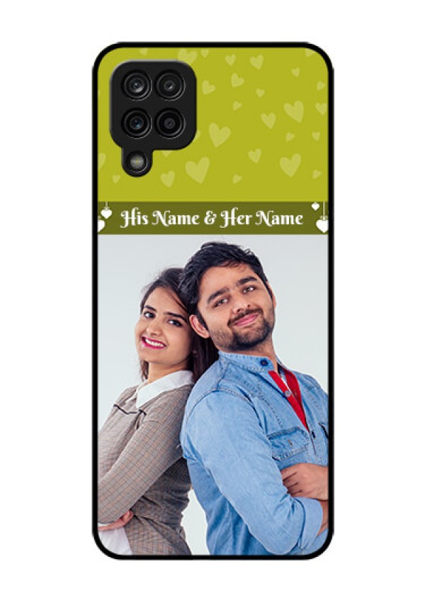 Galaxy A12 Custom Glass Phone Case - You & Me Heart Design