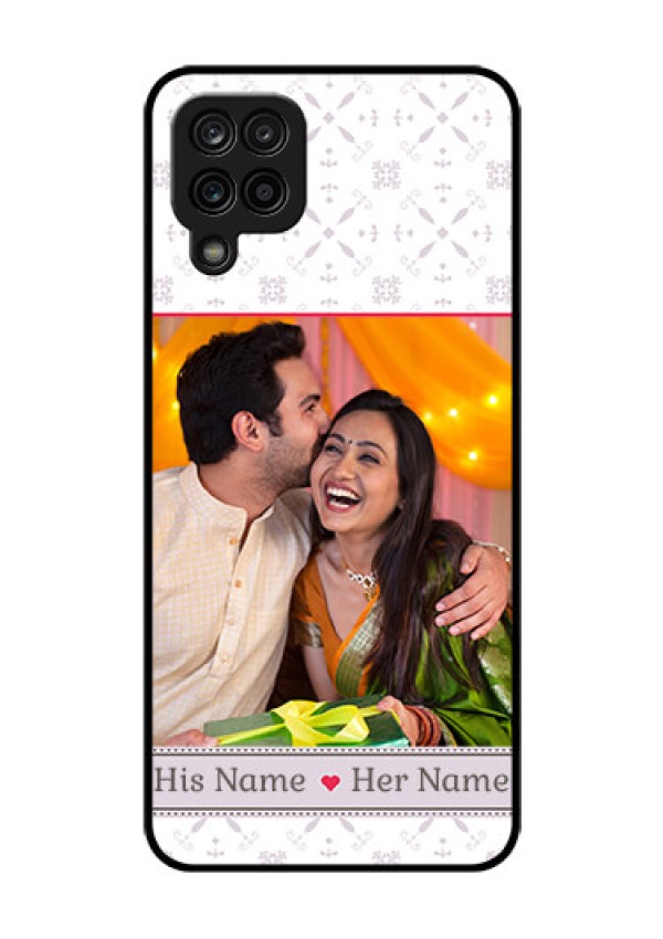Galaxy A12 Custom Glass Mobile Case - with Photo and Ethnic Design