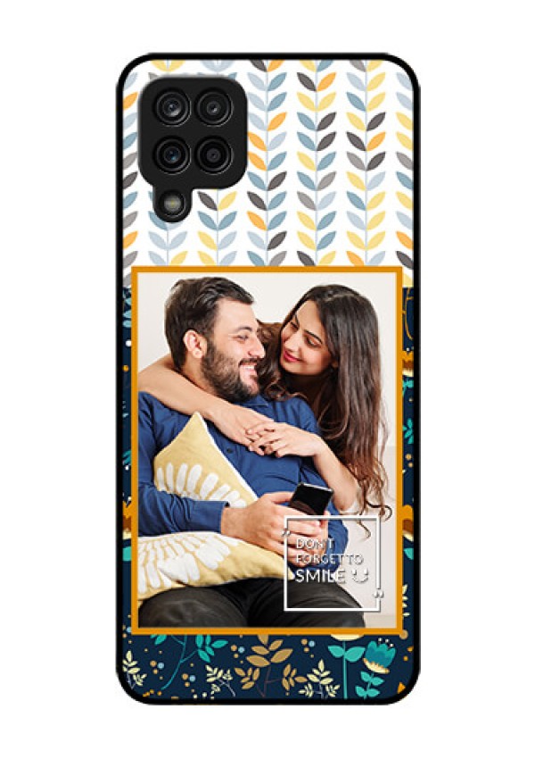 Galaxy A12 Custom Glass Mobile Case - Pattern Design