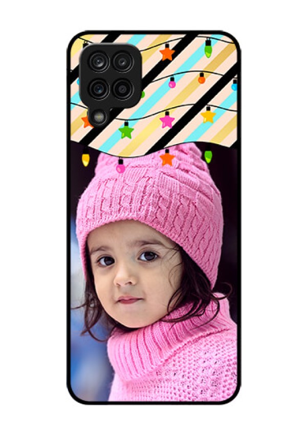 Galaxy A12 Custom Glass Mobile Case - Lights Hanging Design