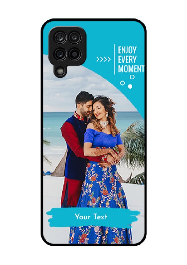 Galaxy A12 Custom Glass Mobile Case - Happy Moment Design
