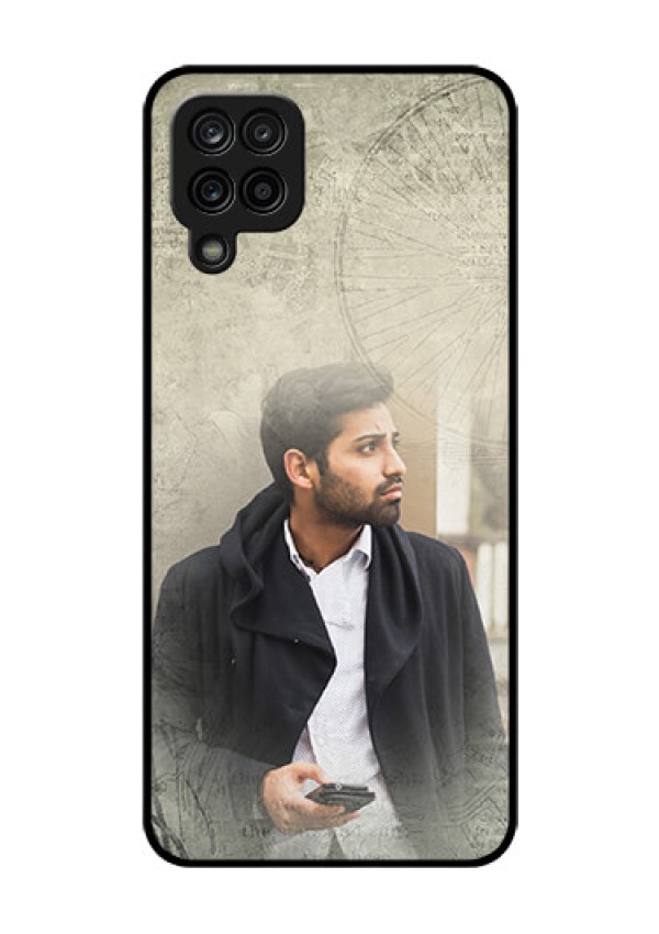 Galaxy A12 Custom Glass Phone Case - with vintage design