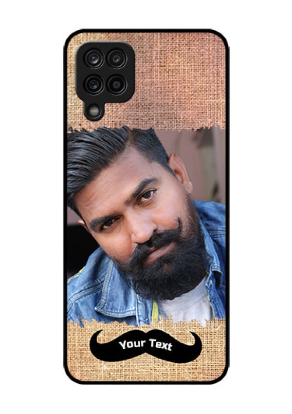 Galaxy A12 Personalized Glass Phone Case - with Texture Design