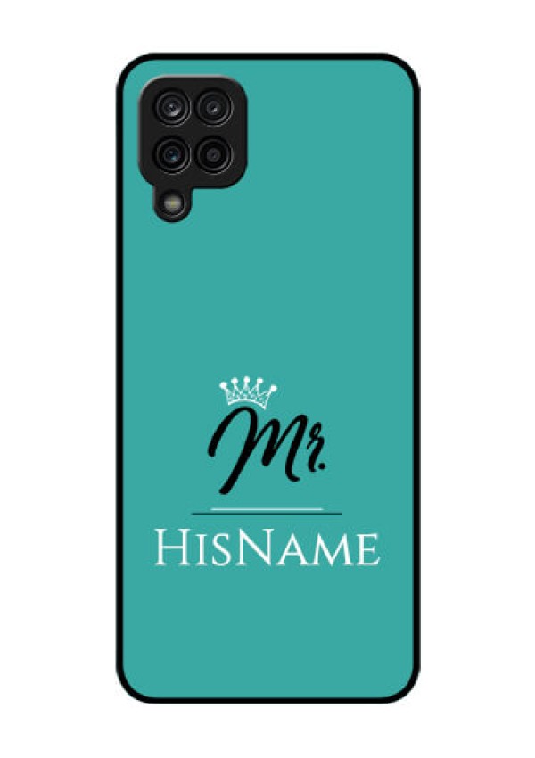 Galaxy A12 Custom Glass Phone Case Mr with Name