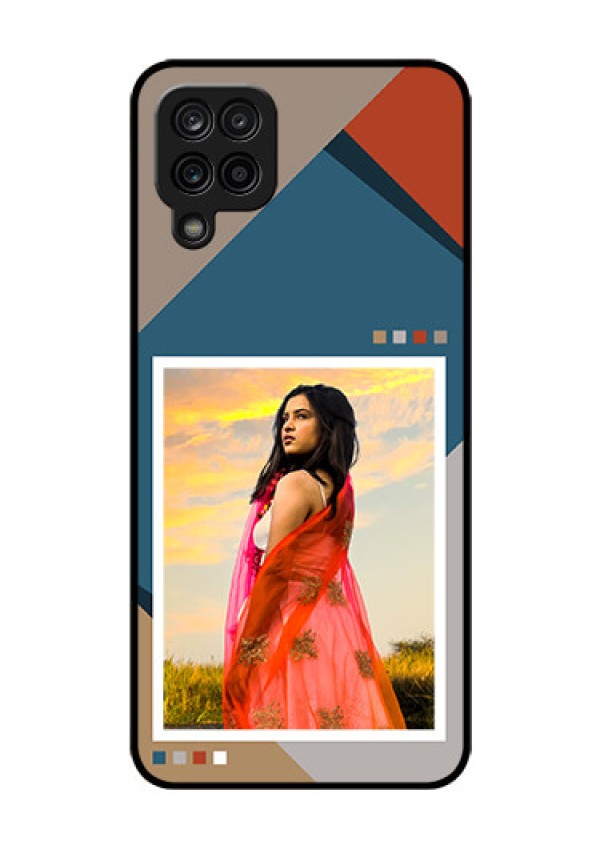 Galaxy A12 Personalized Glass Phone Case - Retro color pallet Design